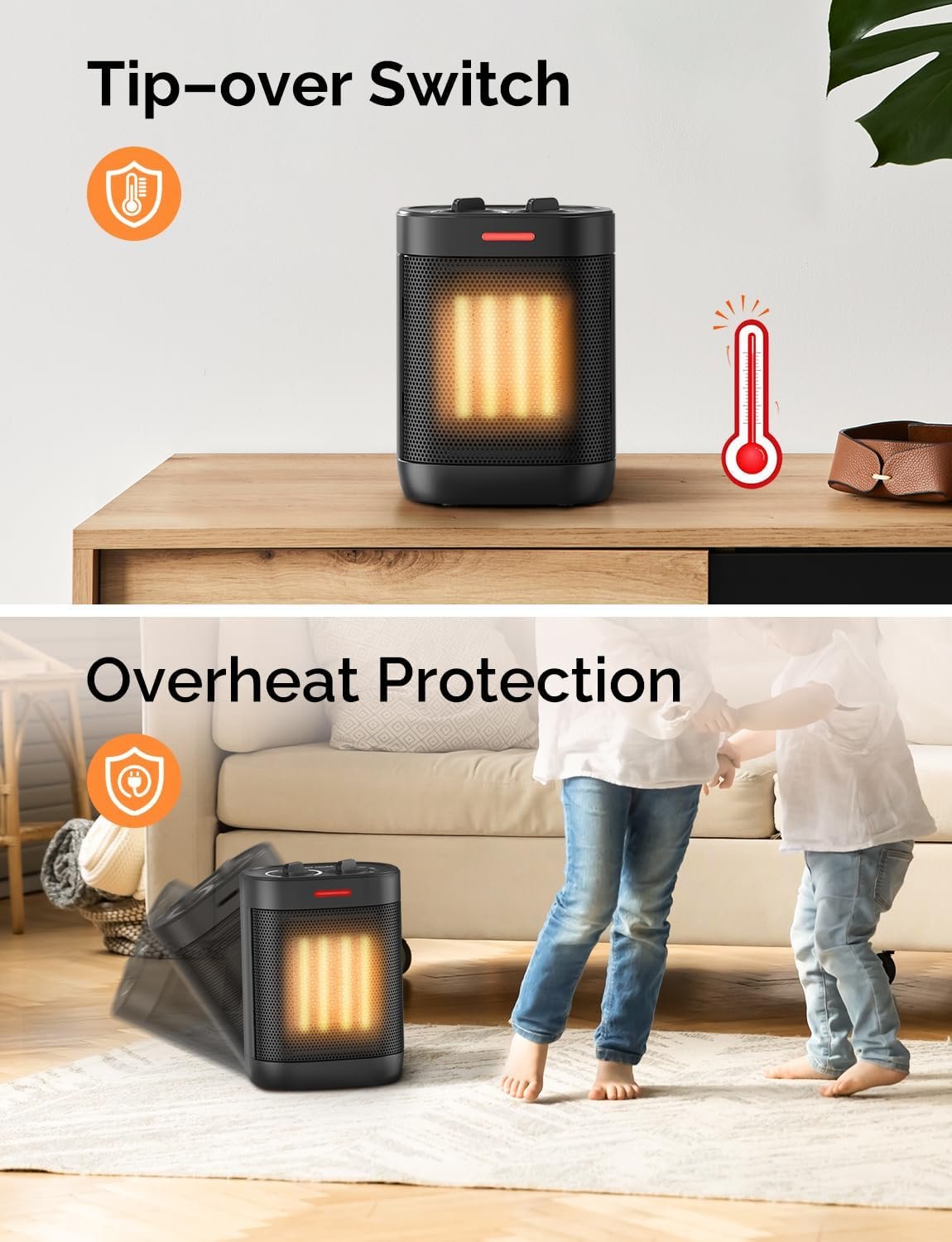 BrandX 1000W Small Space Heater for Indoor Use